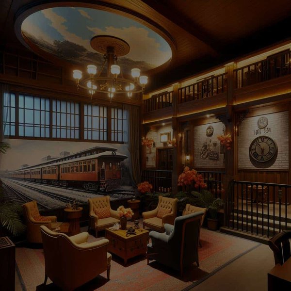 Est-il possible de séjourner dans une ancienne gare réhabilitée avec un musée du chemin de fer privé?