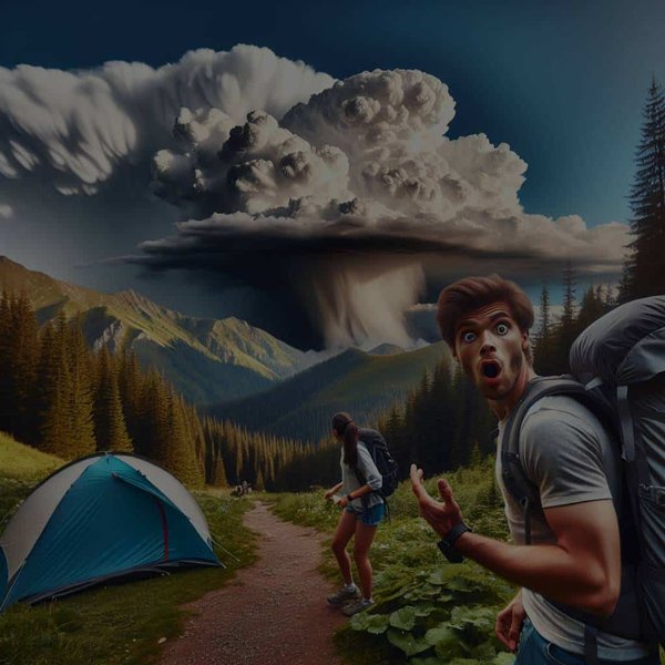 Comment faire face à un orage imprévu pendant une randonnée en camping?